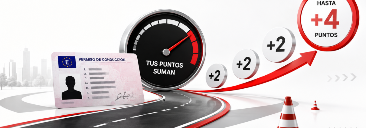 Infografía sobre la recuperación de puntos del carnet y la recuperación del permiso de conducir en Cataluña.